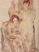 Jules Pascin Jinede and Miliu oil painting reproduction